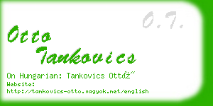 otto tankovics business card